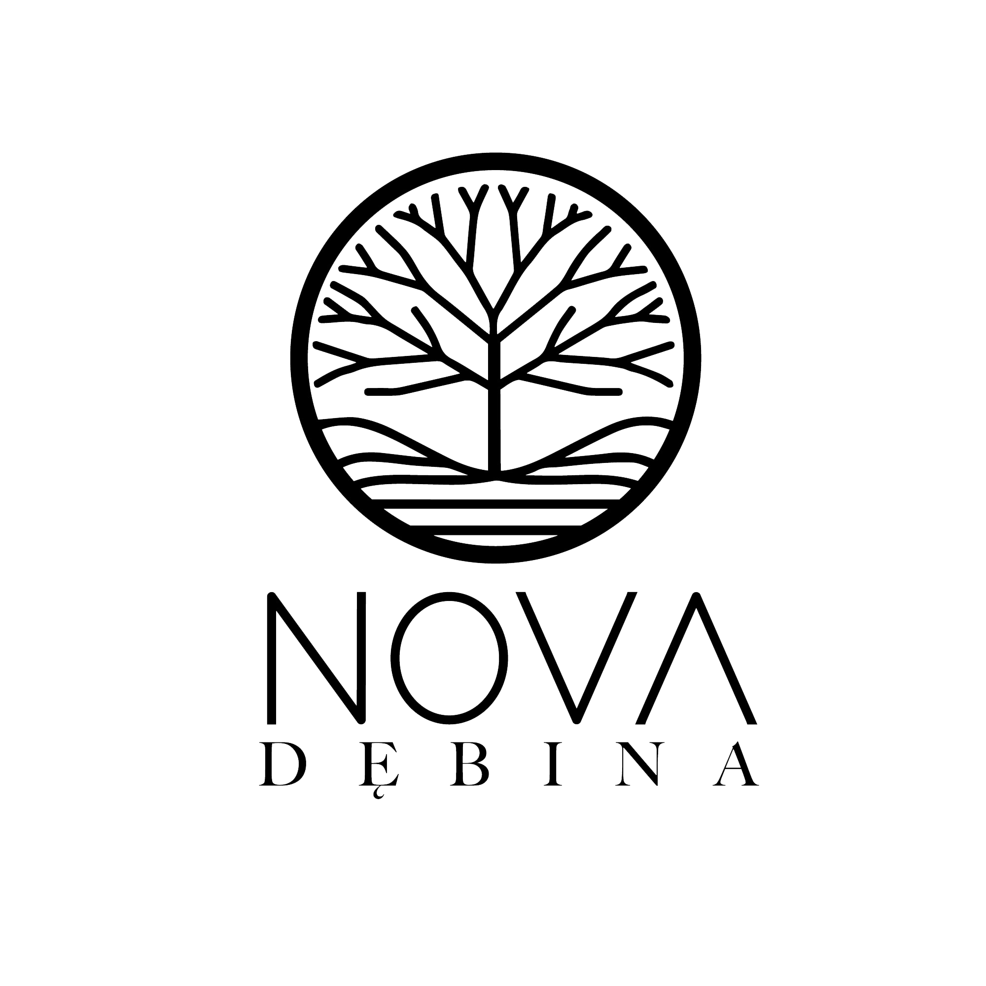 Nova Dębina logo czarne