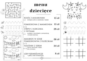 Nova Dębina menu