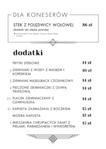 Nova Dębina menu